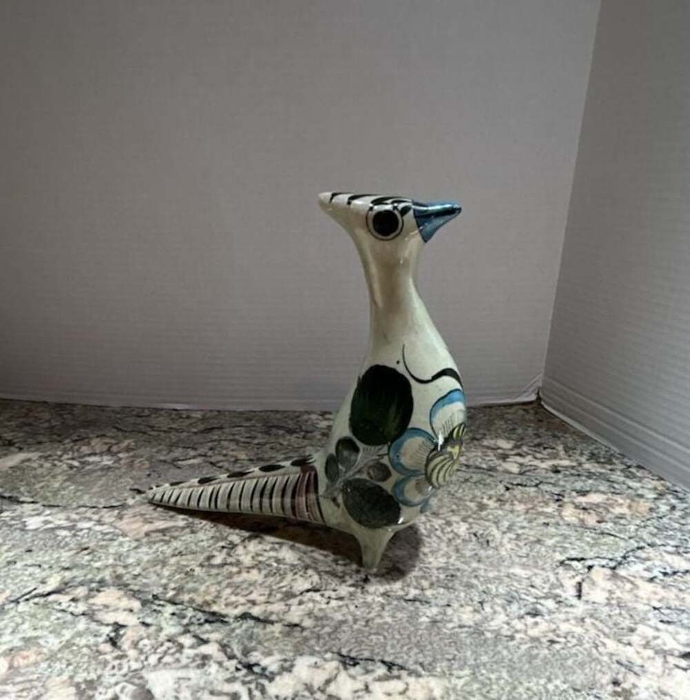 VTG Hand-Painted Tonala Mexico Ceramic Bird Pottery Figurine